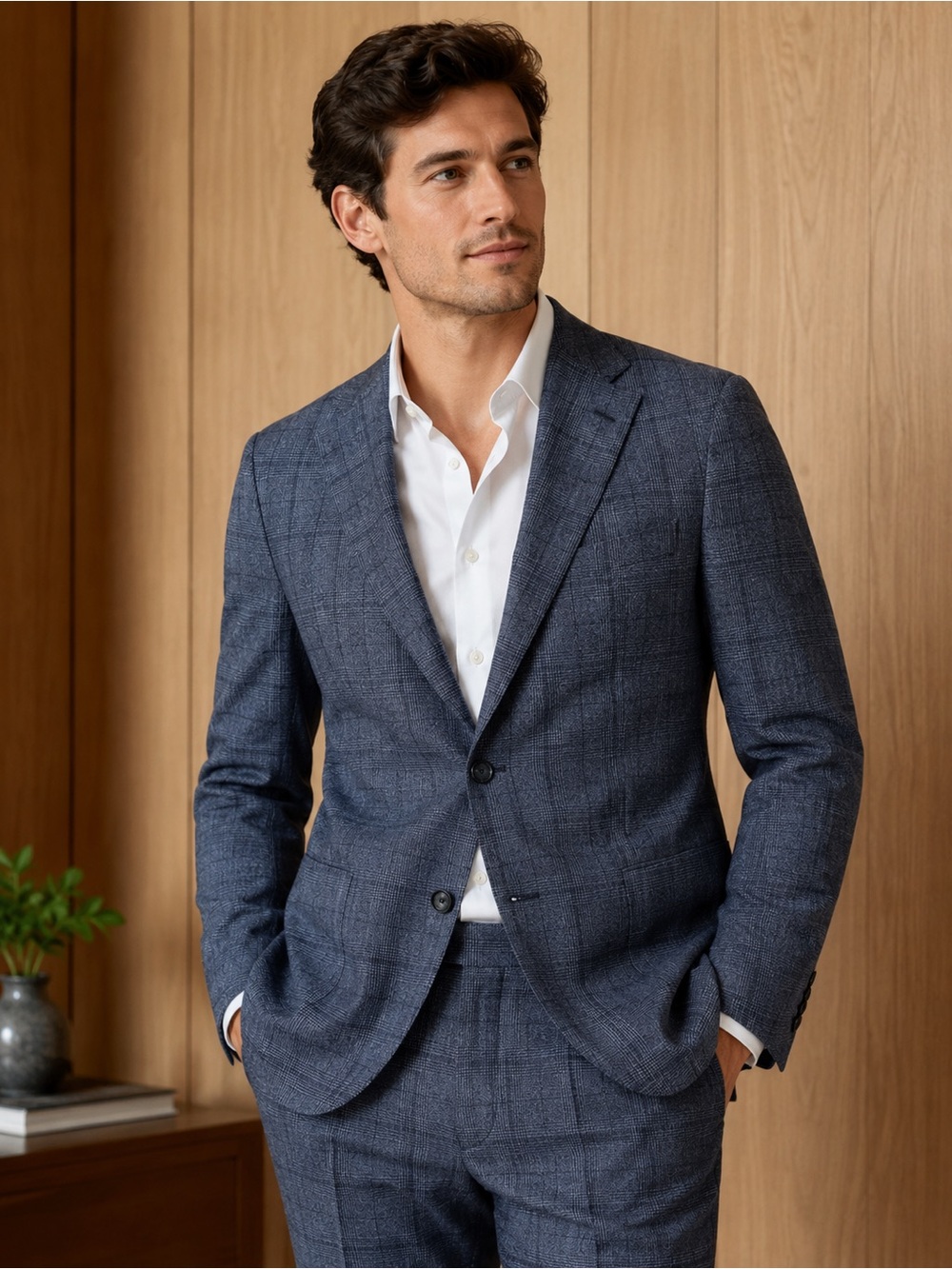 Tagliatore Mens Suit Pant Jacket 100% Virgin Wool Italy Formal Light Size 52